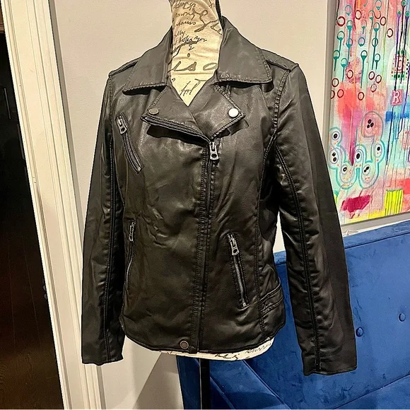 Lucky Brand Faux Leather Vegan Moto Jacket - Picture 5 of 16